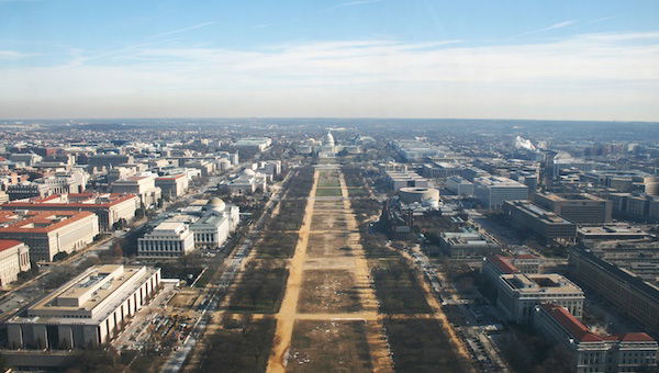 Photo of a city from above