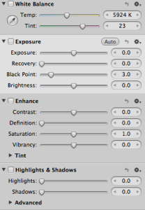 Screenshot of a part of Lightroom interface