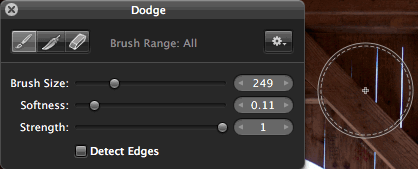 Changing the settings in the dodge tool - Burn & Dodge Tools Instead of HDR