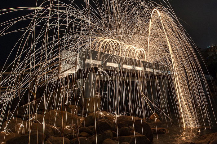 Steel Wool Photography Walking Spin