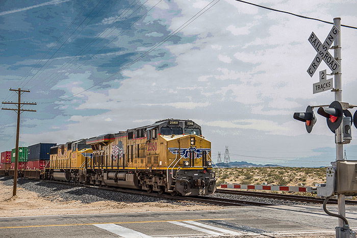 A photo of a train with washed out colors - Shooting Raw vs jpeg