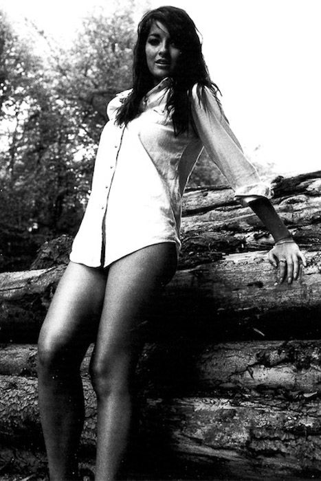 Atmospheric portrait of a female model shot with black and white film