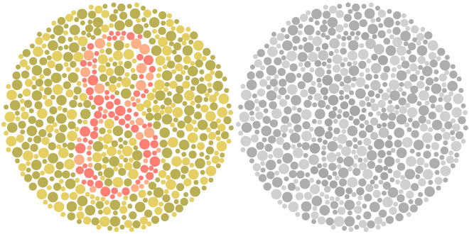 ishihara color blindness test for photoshop grayscale mode