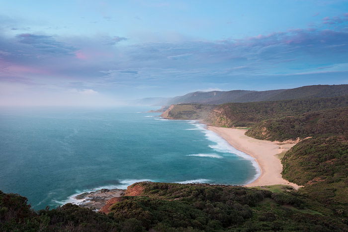 Pretty sunrise seascape shot from a cliff top