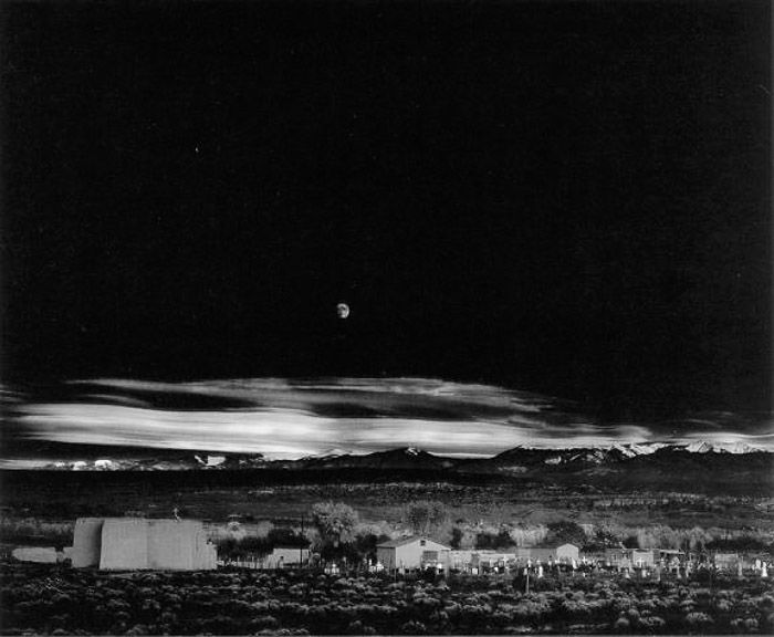 Black and white landscape photo from Ansel Adams