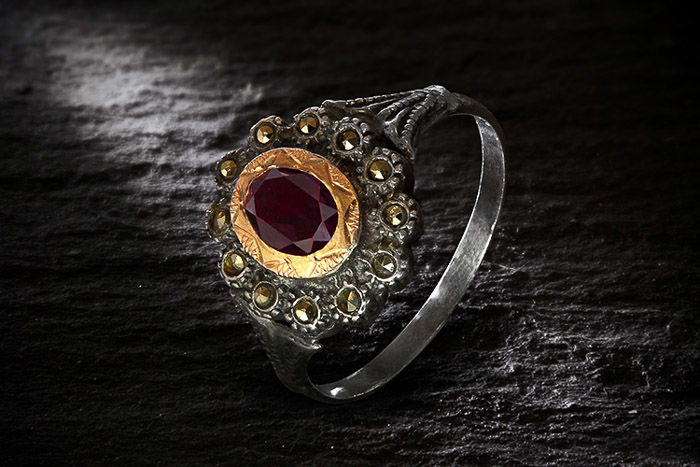 An antique ring shot with diy photography lighting