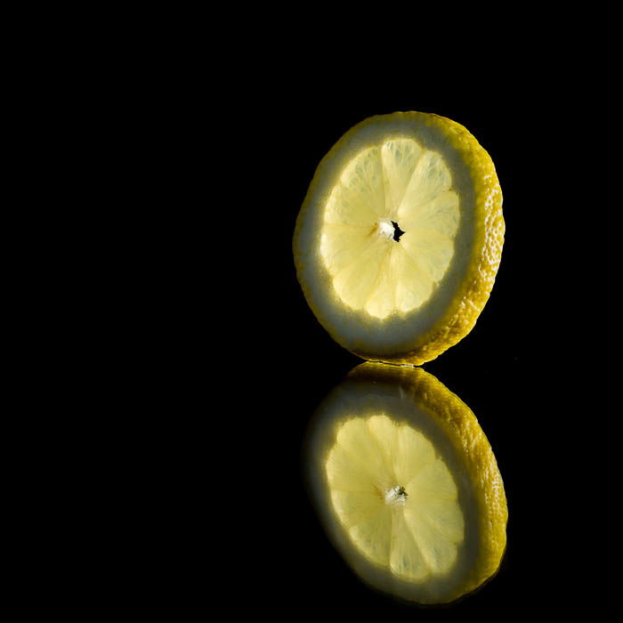 A creative standing lemon slice photo