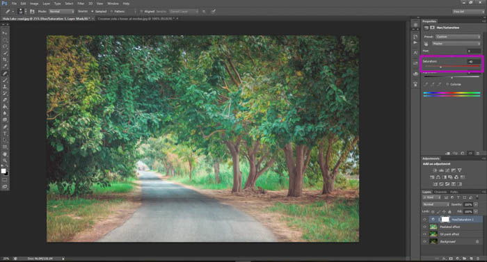 A screenshot showing how to turn photos into paintings using Photoshop