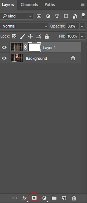 Screenshot of opening layers on Photoshop