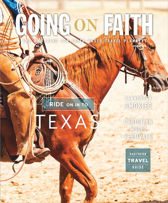 The cover of 'Going on Faith' magazine - tips on submitting photos to magazines