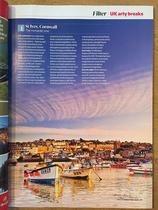 A travel photography article in Filter magazine - tips for submitting your photos to magazines