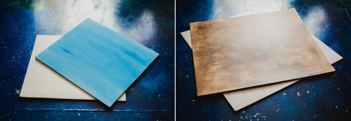 light blue and brown hardwood surfaces for flatlay backgrounds