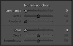 screenshot of adjusting the noise of an image on Lightroom for product photography editing