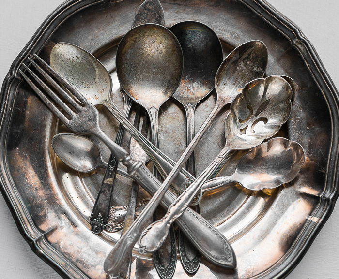 A stock photo of silver cutlery