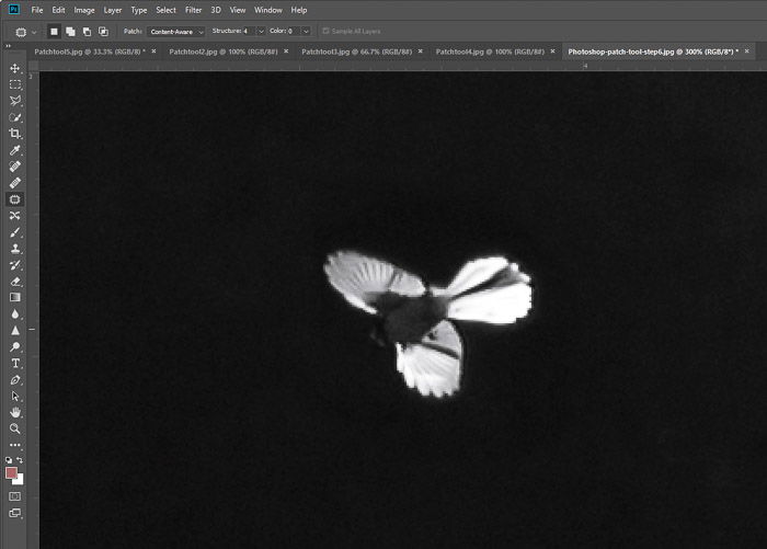 A screenshot of moving shapes in Photoshop