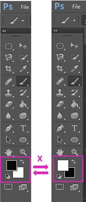 Screenshot of how to change Background/Foreground Color With a Photoshop Shortcut