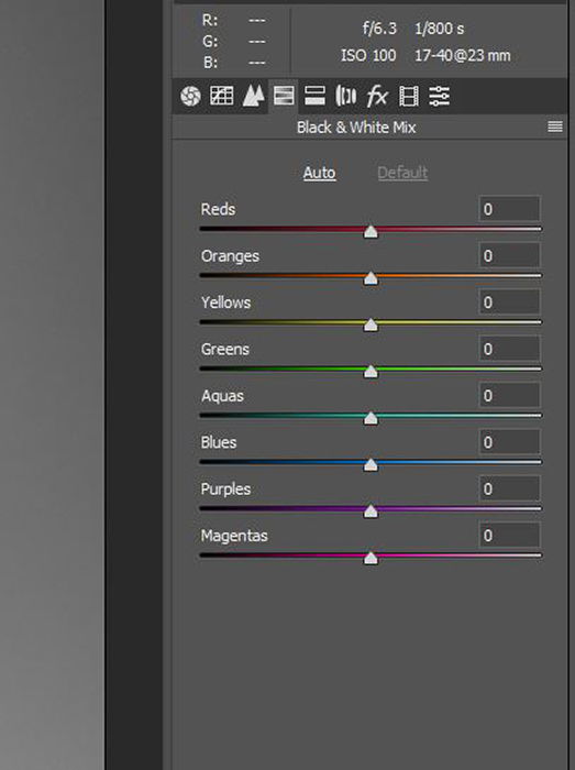 A screenshot of adjusting the HSL sliders on Lightroom