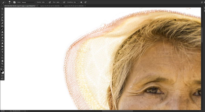 Screenshot of how to make a white background on Photoshop