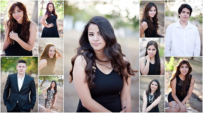 A grid of various senior photos