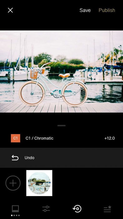 A screenshot of the VSCO filters app