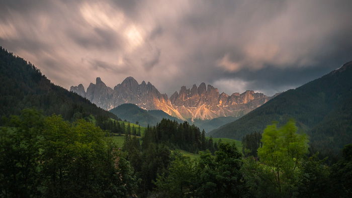 A stunning mountainous landscape two minutes exposure using bulb mode