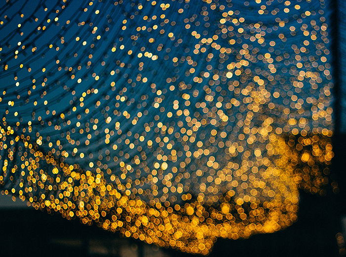 Christmas bokeh lights