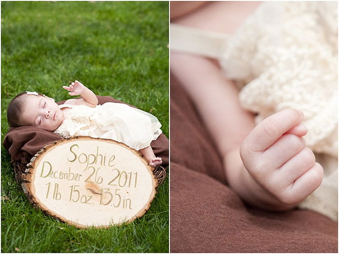 Diptych newborn photography portrait