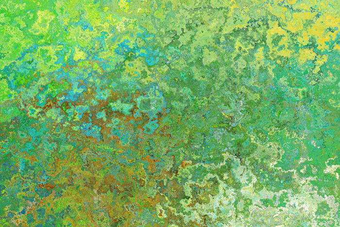 Abstract pattern of green, blue and yellow tones