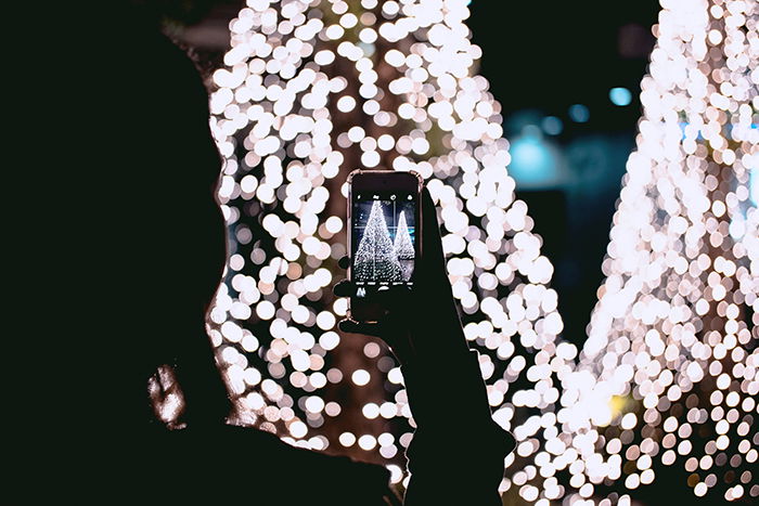 christmas bokeh