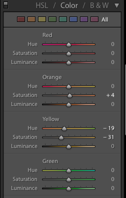 A screenshot showing how to use Lightroom Panels to achieve the Film Photography look