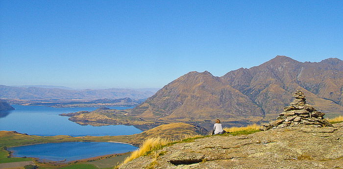 A stunning mountainous landscape shot by the sea