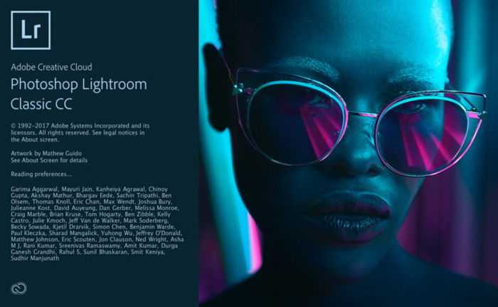 A screenshot of Adobe Lightroom homepage