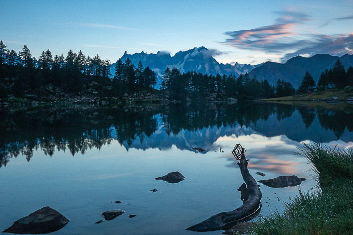 A stunning evening landscape relected in the lake below - reflections in photography