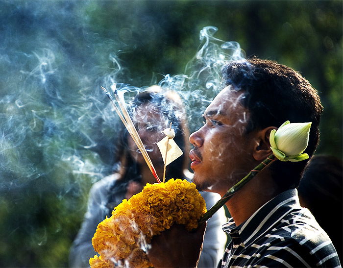 A Buddhist Worship ceremony