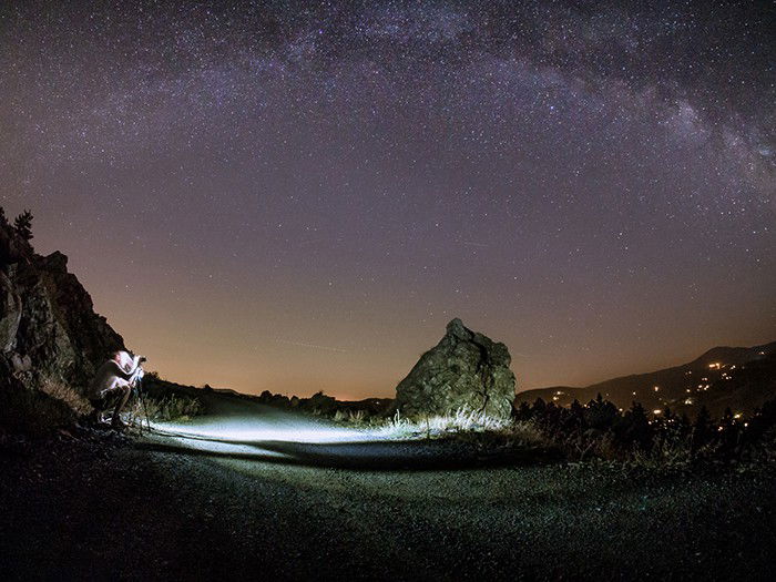 A man taking some Milky Ways shots.