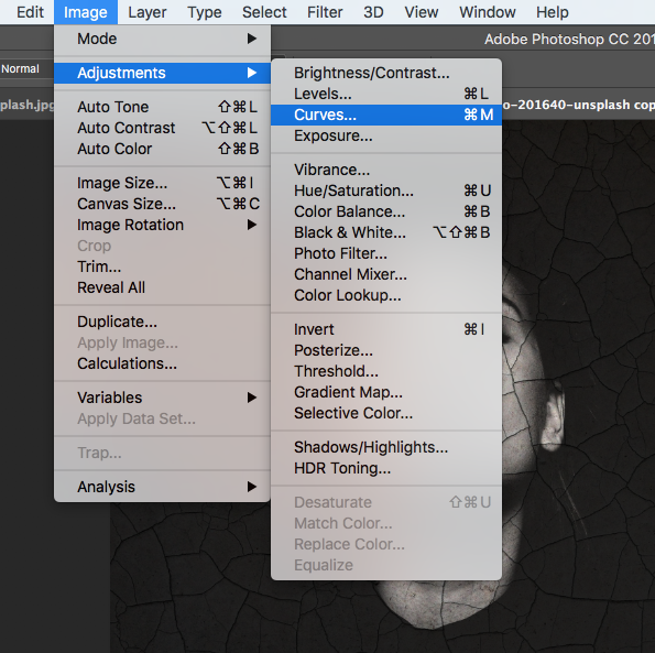 A screenshot showing how to create abstract portraits in Photoshop