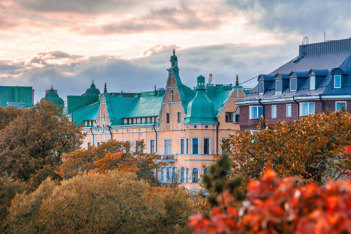 The tops o trees and buildings in Helsinki, Finland - best cities in europe to photograph