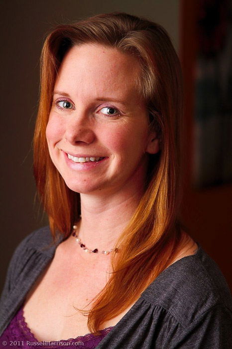 A portrait of a female model, shot using bounce flash photography