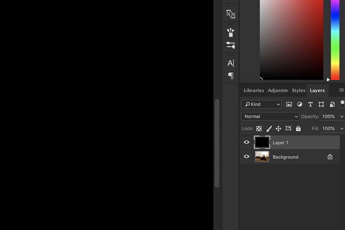 Screenshot showing how to add lens flare in Photoshop