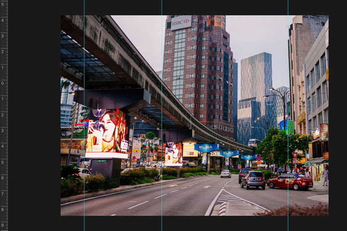 Screenshot showing how to crop images in Photoshop - Photoshop guidelines