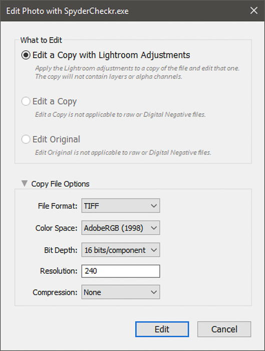 A user interface of a photo editing application, displaying an options menu with various editing tools. 