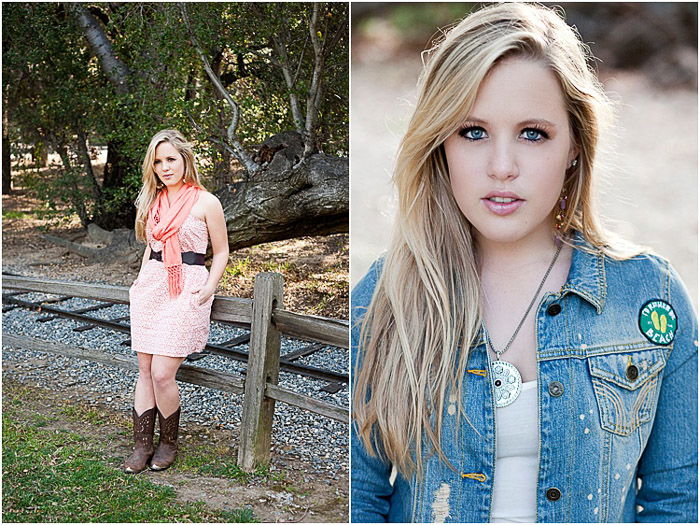 Stylish diptych portrait of a young female model posing outdoors - how to photograph people