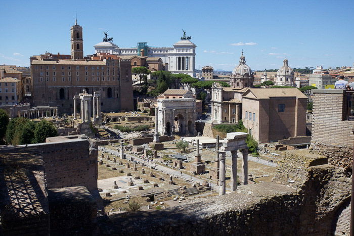 The Roman forum is the excavation of the ancient Roman city.