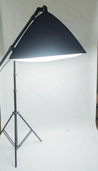 Studio lighting setup for clothing photography