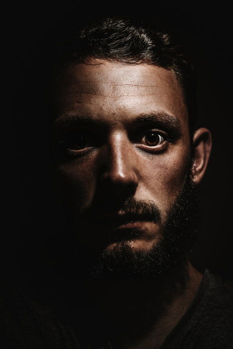 Portrait of a man with dramatic lighting