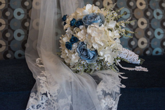 A wedding photography still life shot in soft light