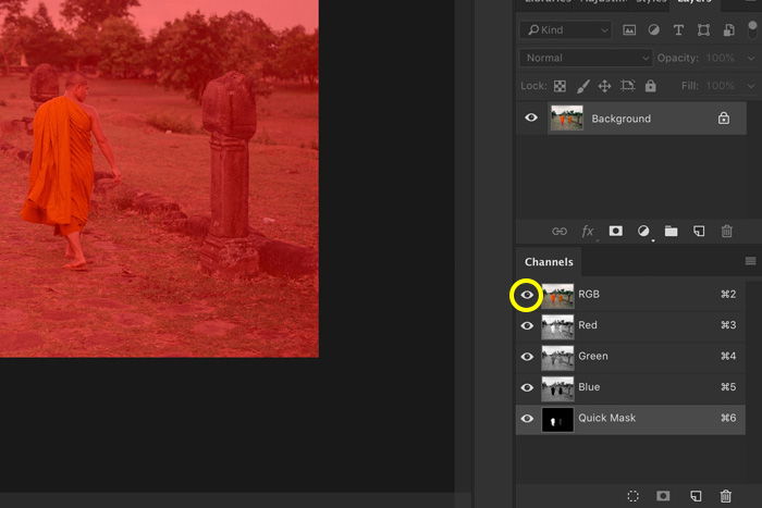 A screenshot showing how to use RGB color to change colors in photoshop 