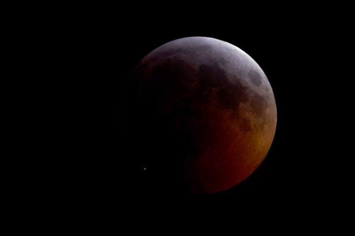 The flash from the meteorite that struck the Moon during totality, last January 21st 2019. 