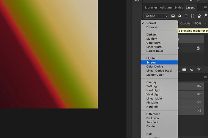 A screenshot showing how to use Light Leak Overlays in Photoshop