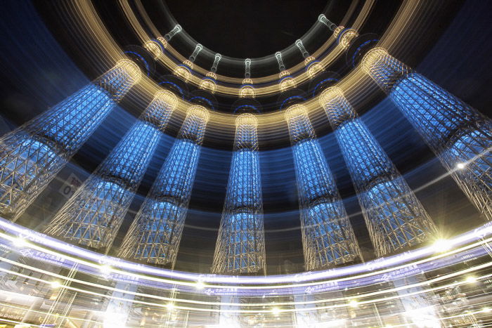 Magical photo of an architectural interior shot using slow shutter speeds